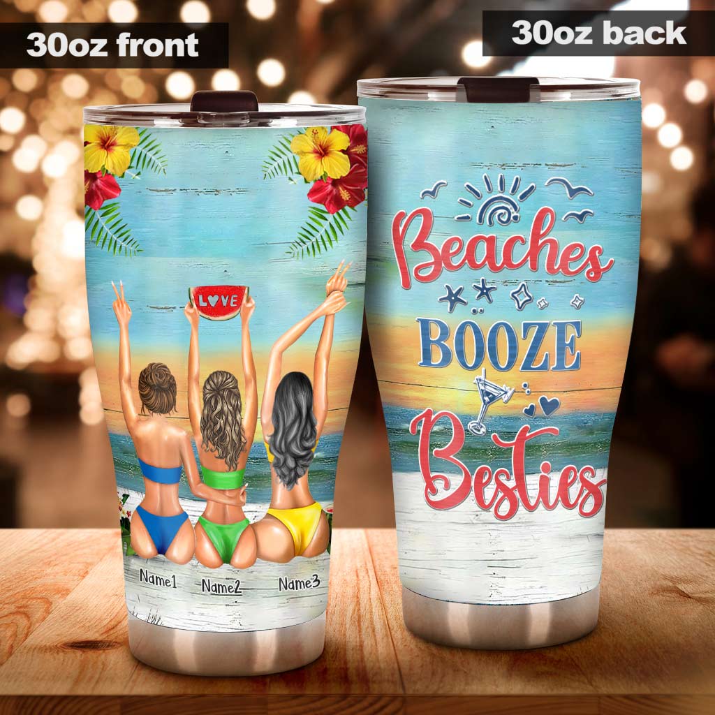 I Love You To The Beach And Back - Personalized Bestie Tumbler