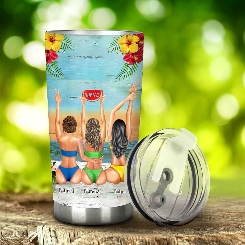 I Love You To The Beach And Back - Personalized Bestie Tumbler