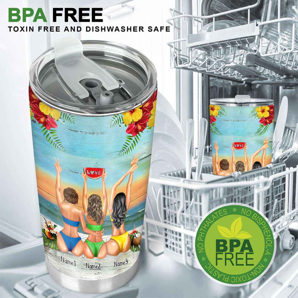 I Love You To The Beach And Back - Personalized Bestie Tumbler