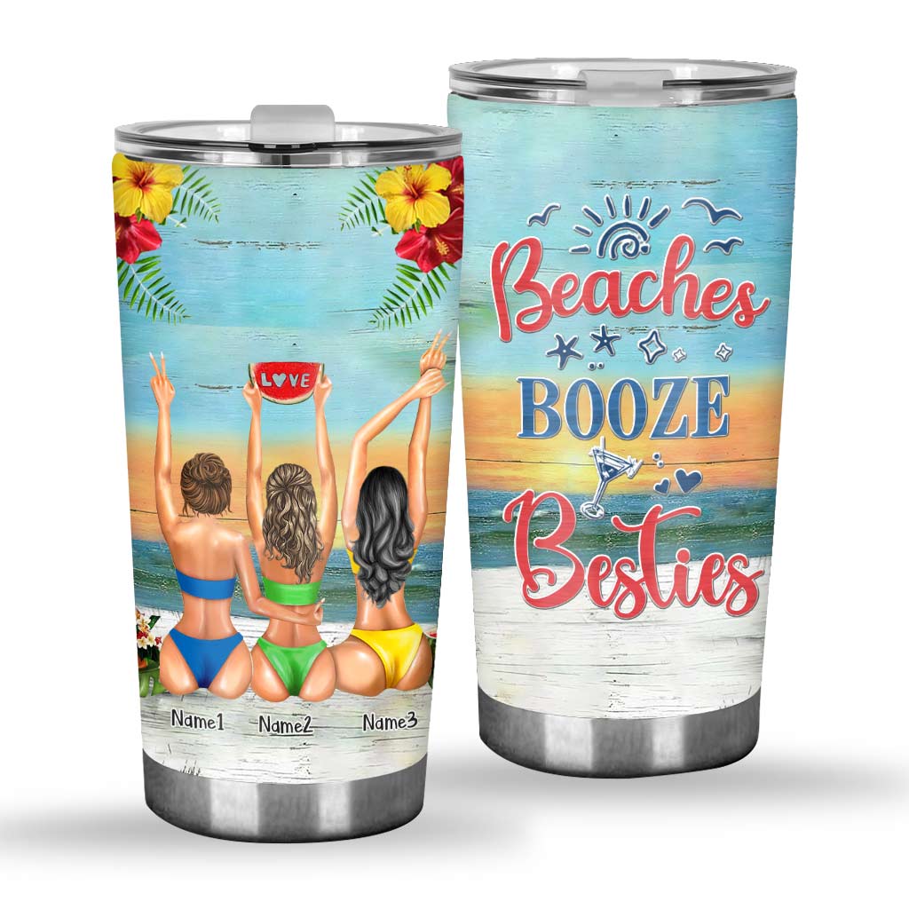 I Love You To The Beach And Back - Personalized Bestie Tumbler