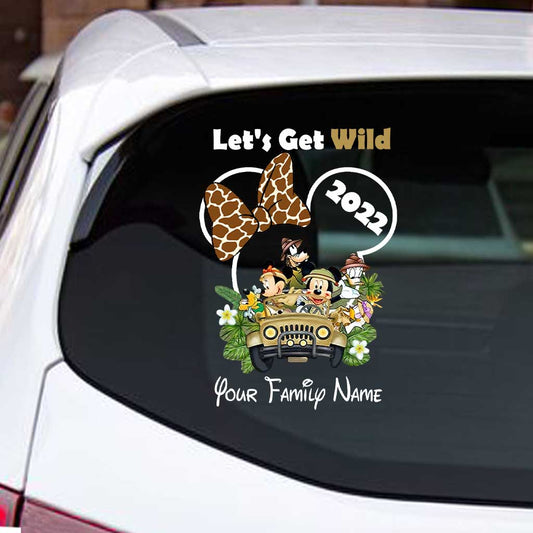 Let's Get Wild - Personalized Mouse Decal Full