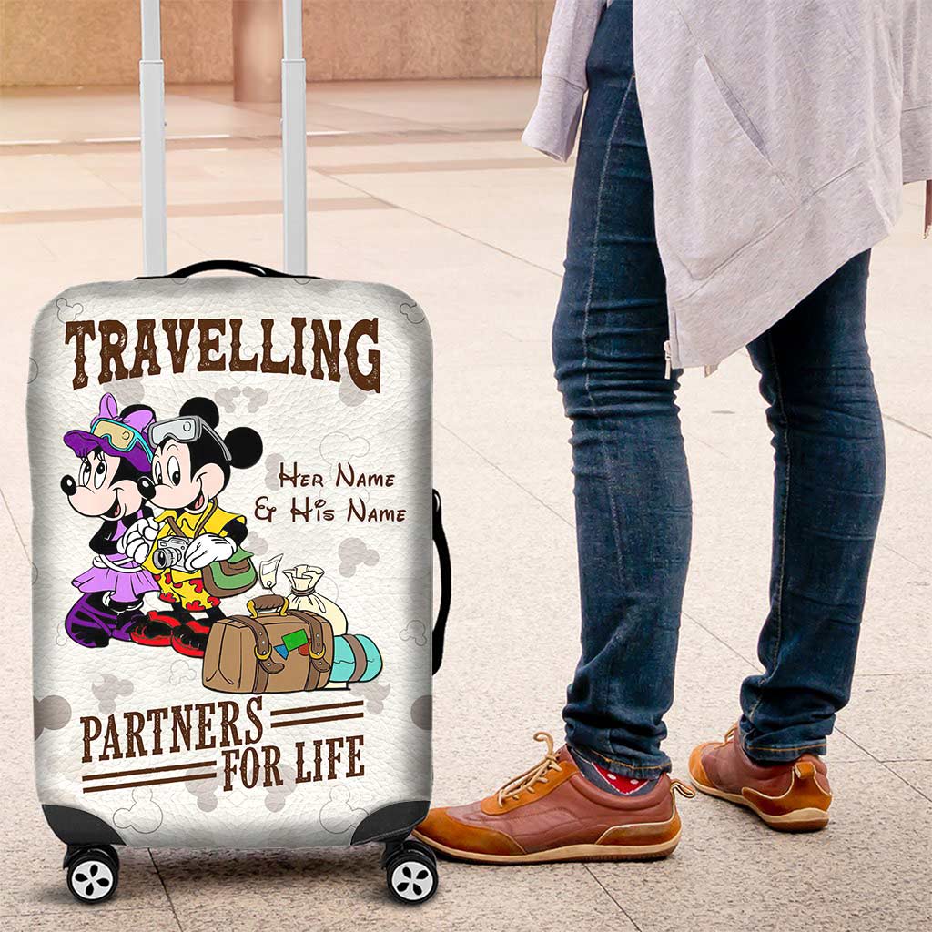 I'm Your No Returns Or Refunds - Personalized Mouse Luggage Cover With  Leather Pattern Print