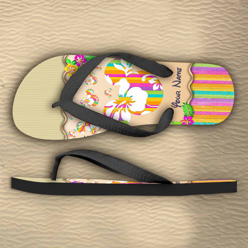 Summer Mouse Ears - Personalized Flip Flops