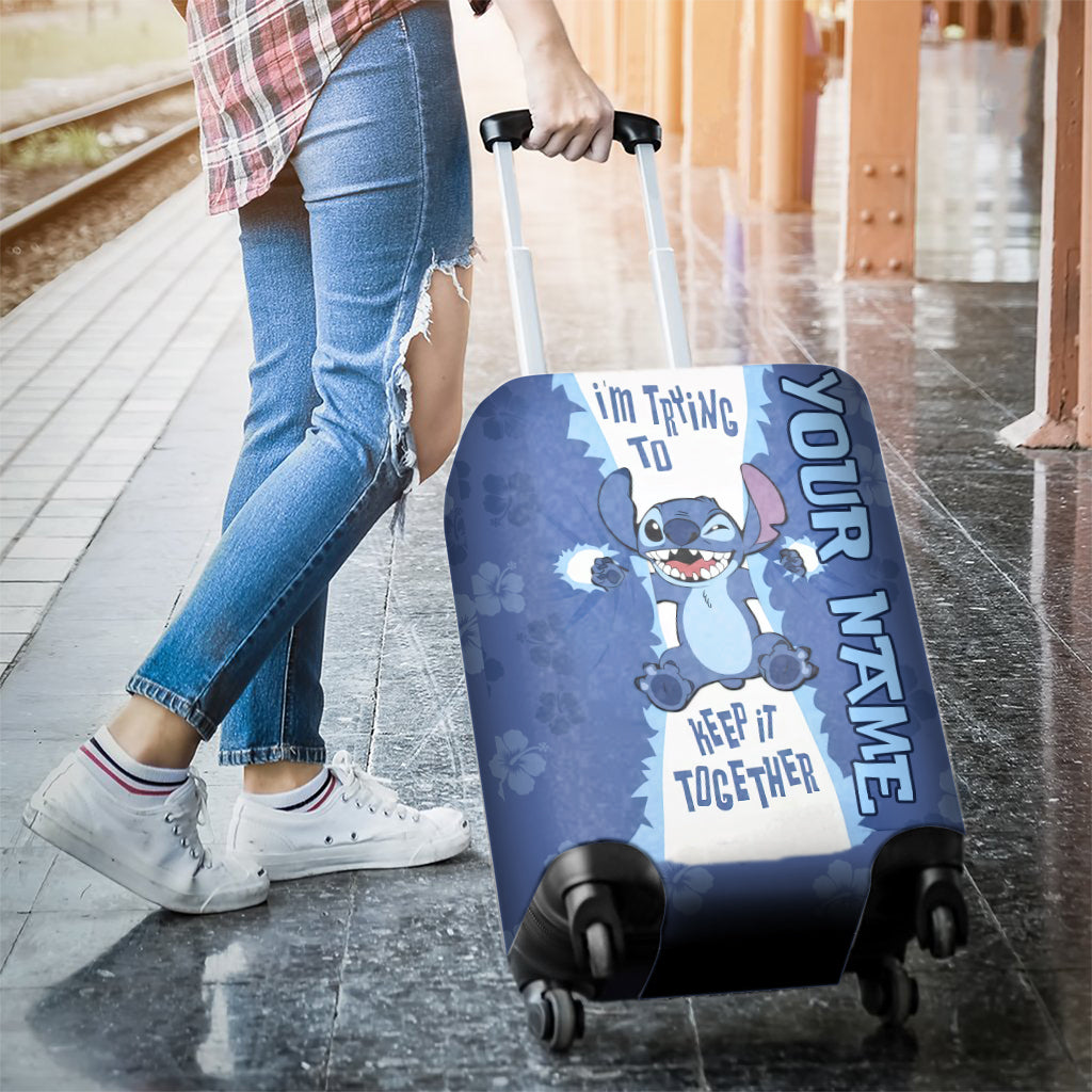 I'm Trying To Keep It - Personalized Ohana Luggage Cover