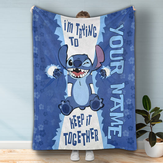 I'm Trying To Keep It - Personalized Ohana Blanket