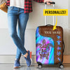 Salty Lil&#39; Beach - Turtle Personalized Leather Pattern Print Luggage Cover