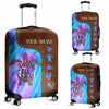 Salty Lil&#39; Beach - Turtle Personalized Leather Pattern Print Luggage Cover