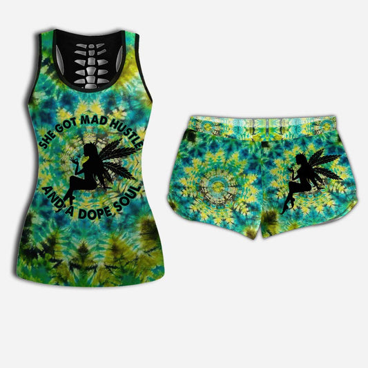 She Got Mad Hustle - Weed Hollow Tank Top and Women Shorts