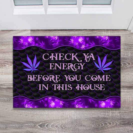 Check Your Energy - Weed Doormat