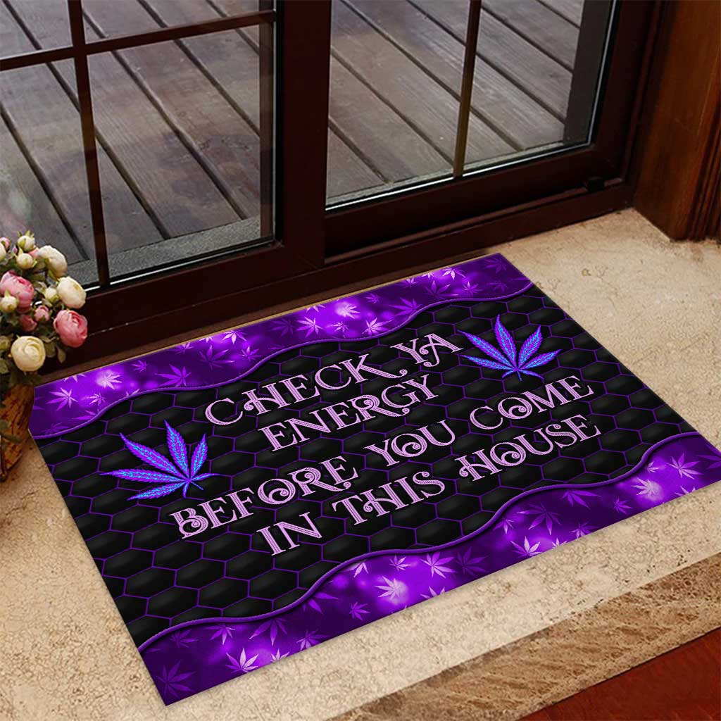 Check Your Energy - Weed Doormat