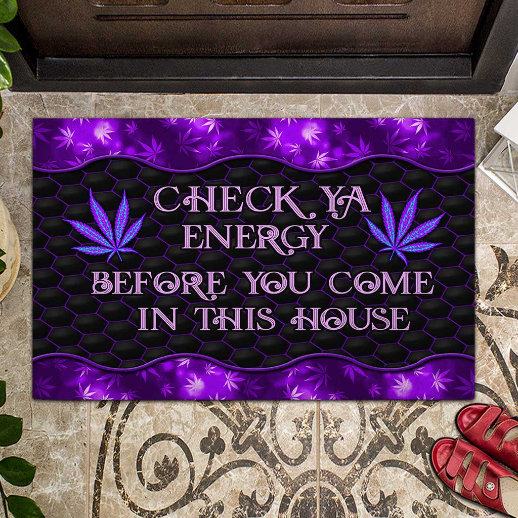Check Your Energy - Weed Doormat