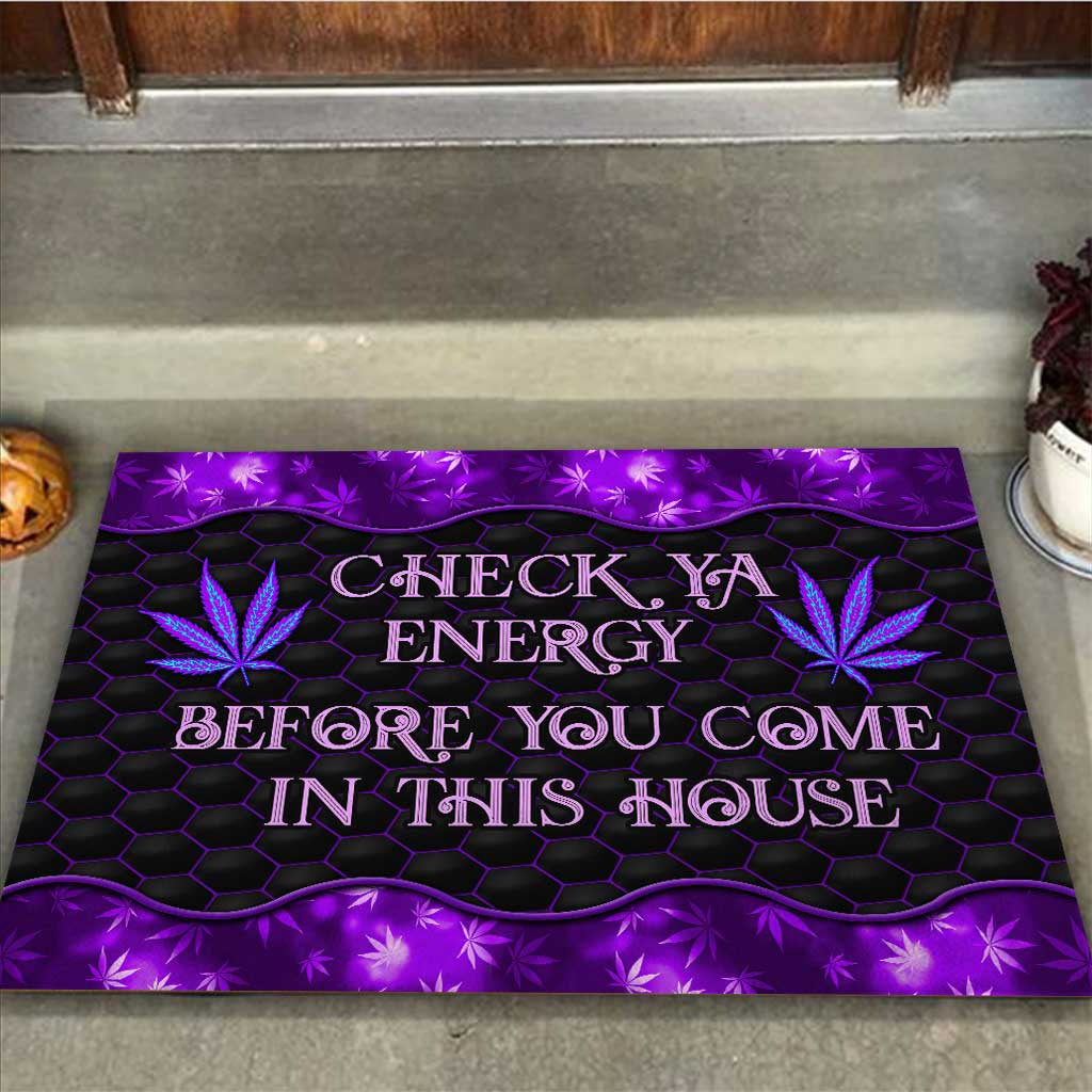 Check Your Energy - Weed Doormat