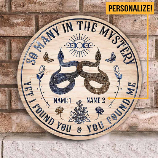 So Many In The Mystery - Witch Personalized Round Wood Sign