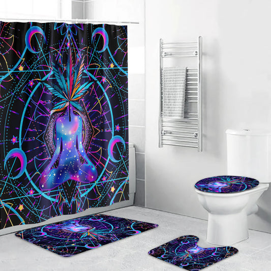 Pot Head - Weed Bathroom Curtain & Mats Set