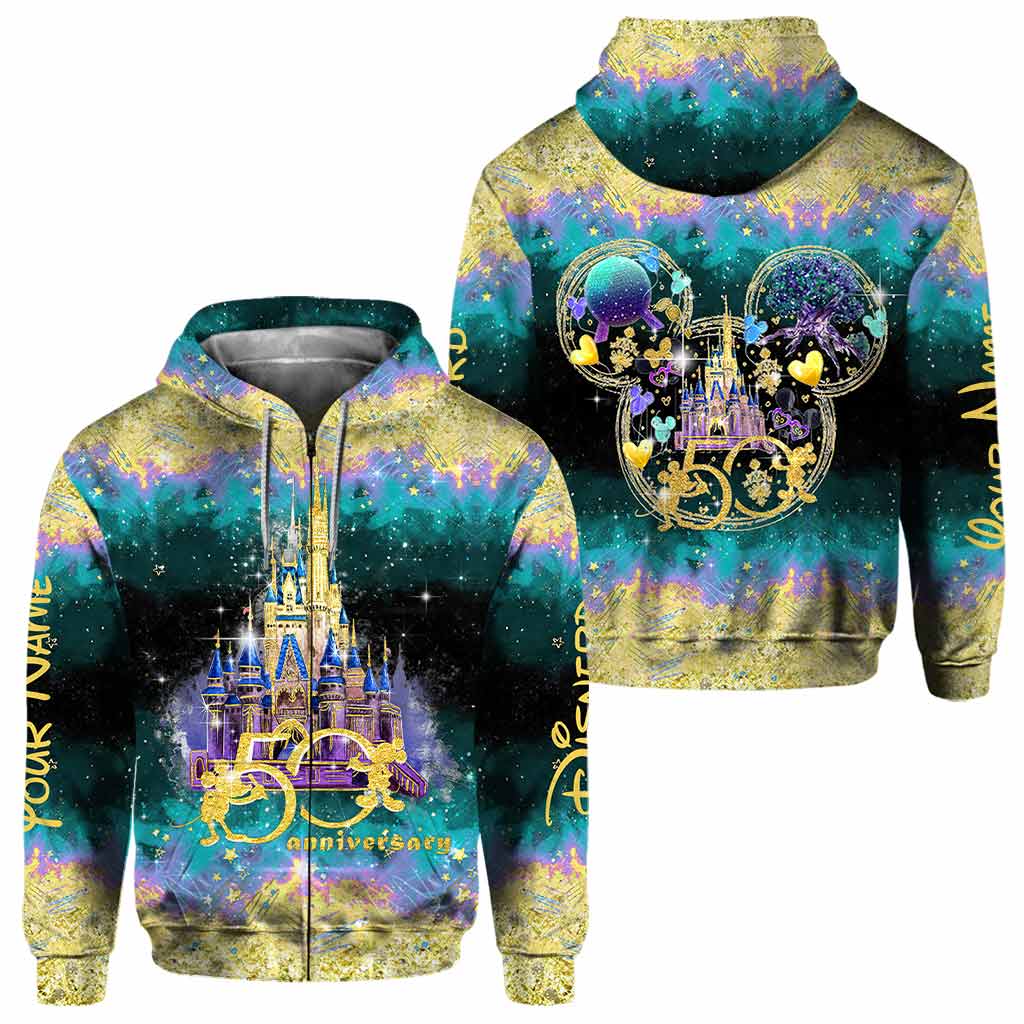Magic 50 Years - Personalized Mouse All Over T-shirt and Hoodie