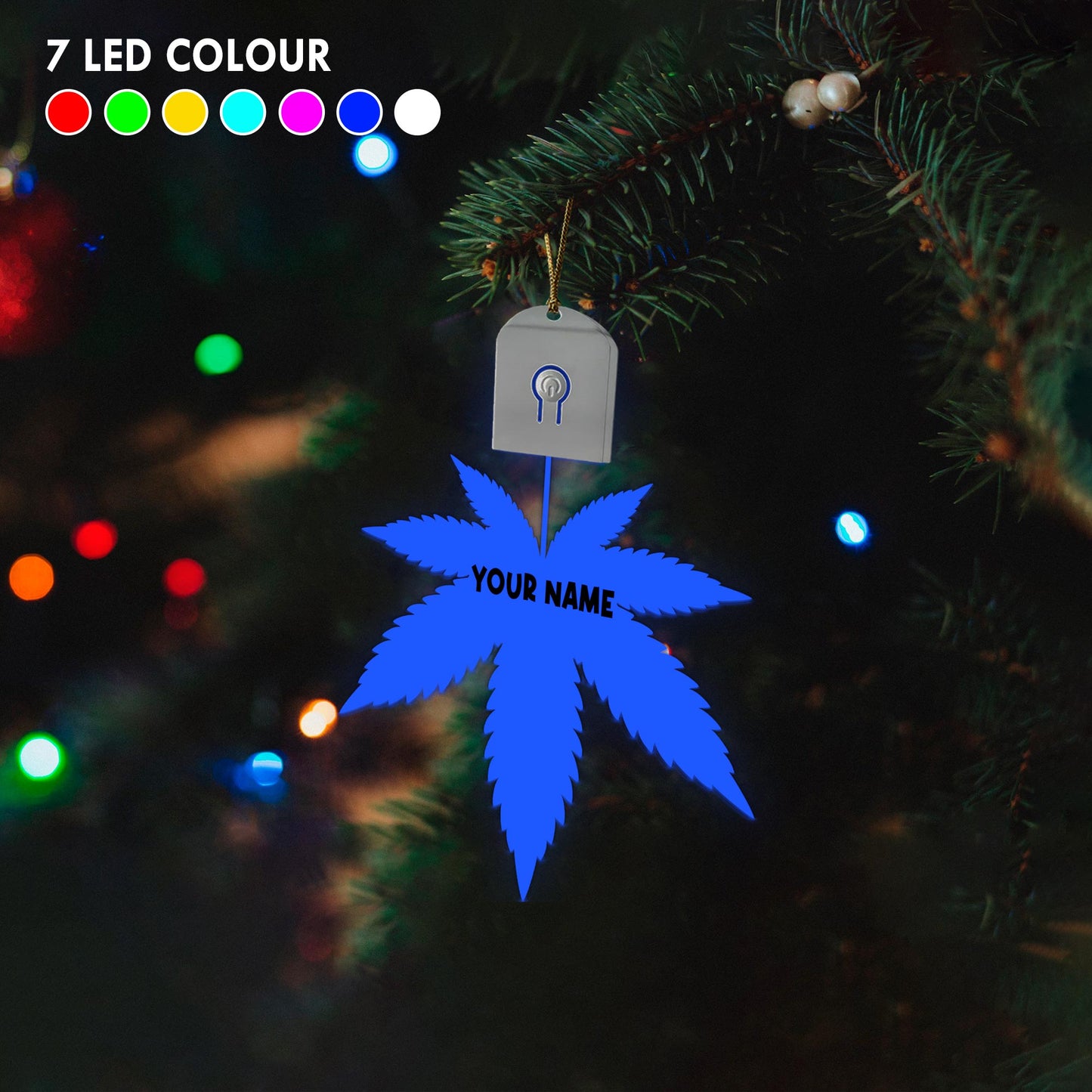 Dope Soul - Personalized Christmas Weed Shaped Led Acrylic Ornament