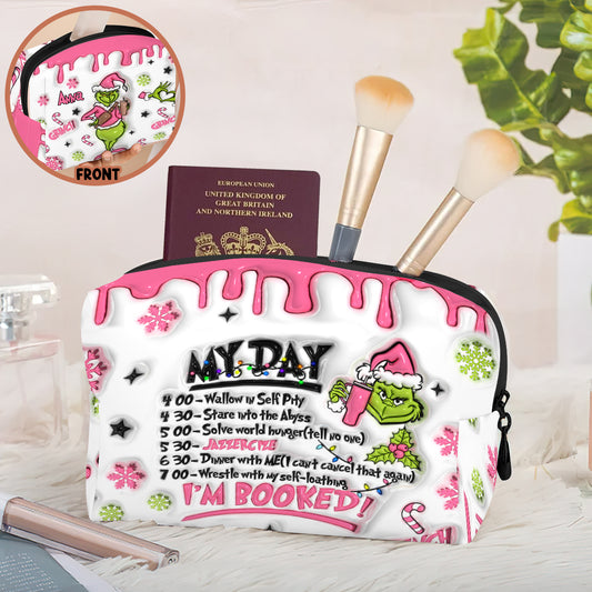 I'm Booked - Personalized Stole Christmas Makeup Bag