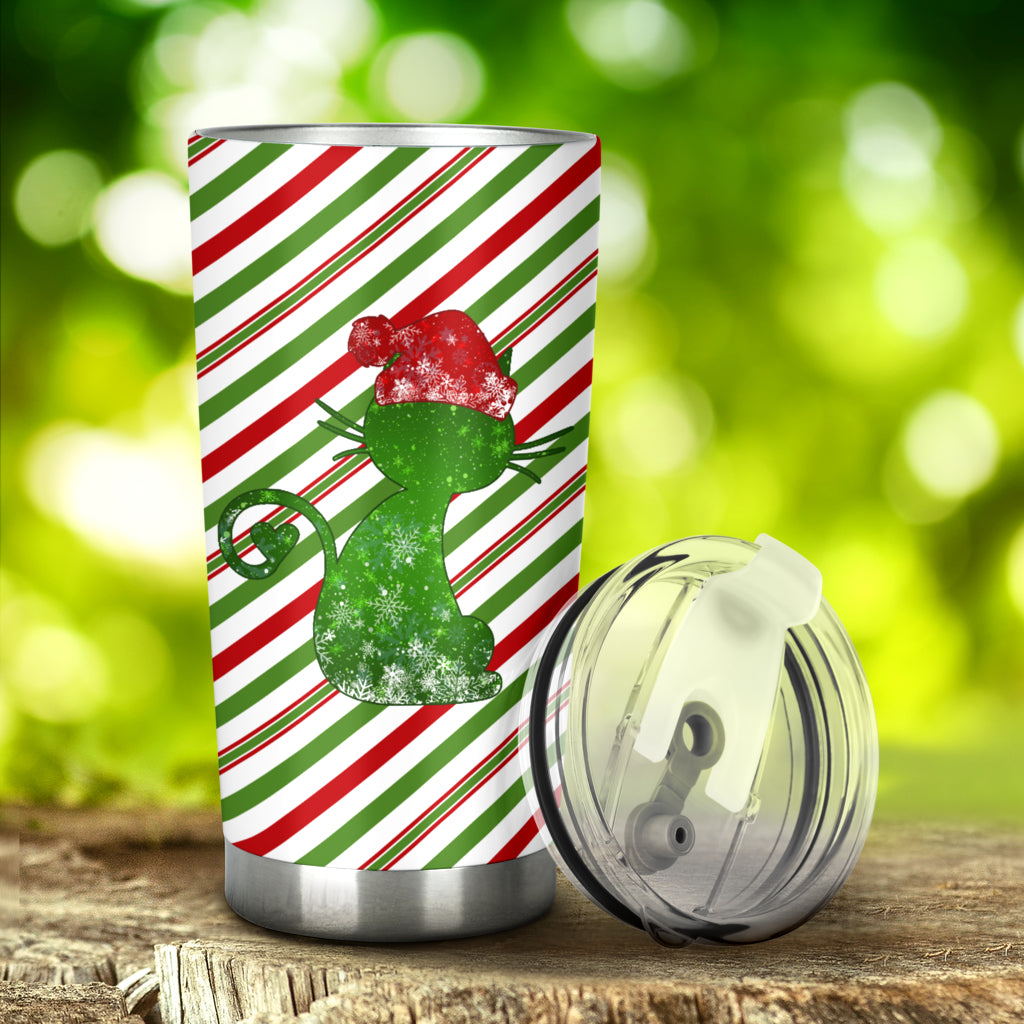 Meowy Christmas Cat Tumbler 0622