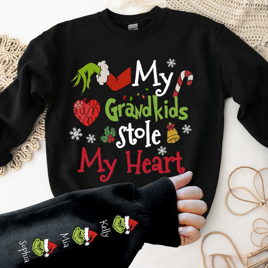My Grandkids Stole My Heart - Stole Christmas All Over Shirt