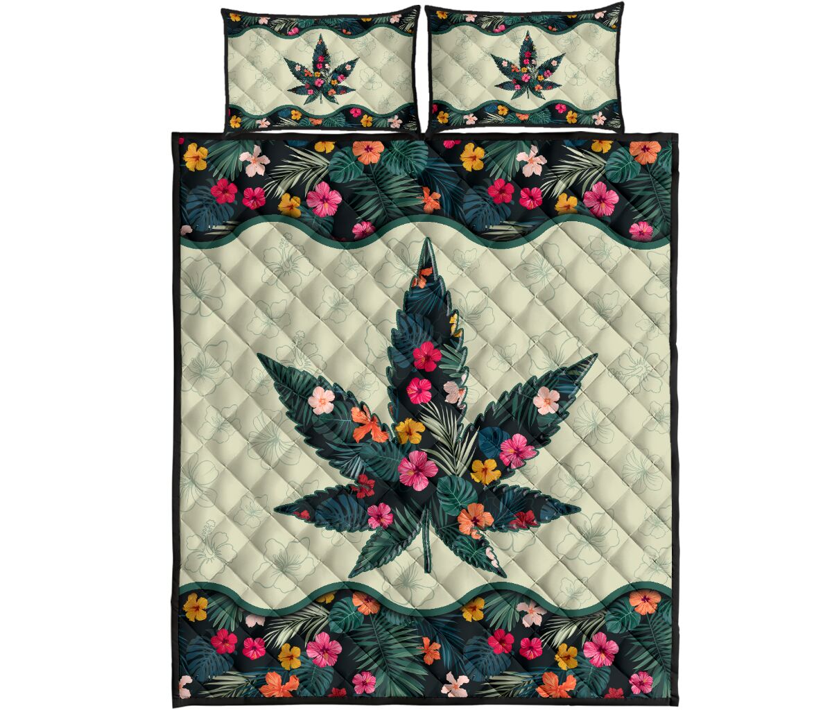 Floral Weed - Weed Quilt Set 0822