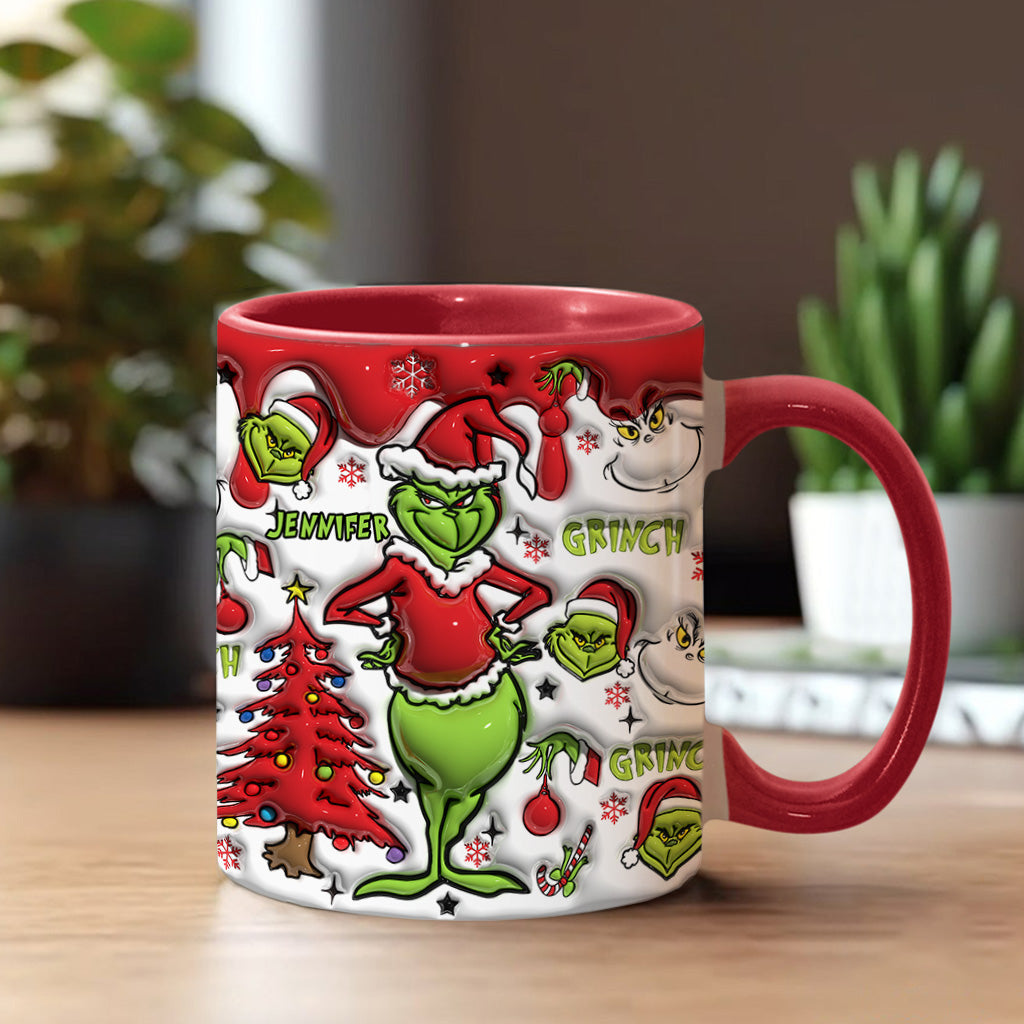 Red Christmas - Personalized Stole Christmas Accent Mug