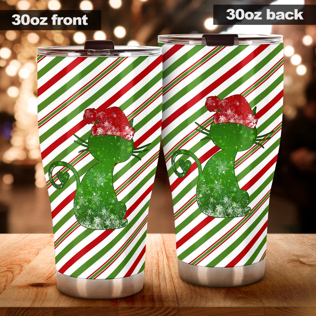 Meowy Christmas Cat Tumbler 0622