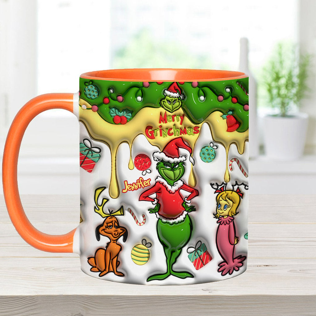 Merry Grinchmas - Personalized Stole Christmas Accent Mug