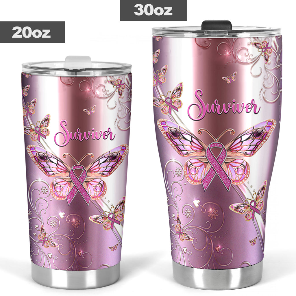 Survivor Breast Cancer Awareness Tumbler 0622