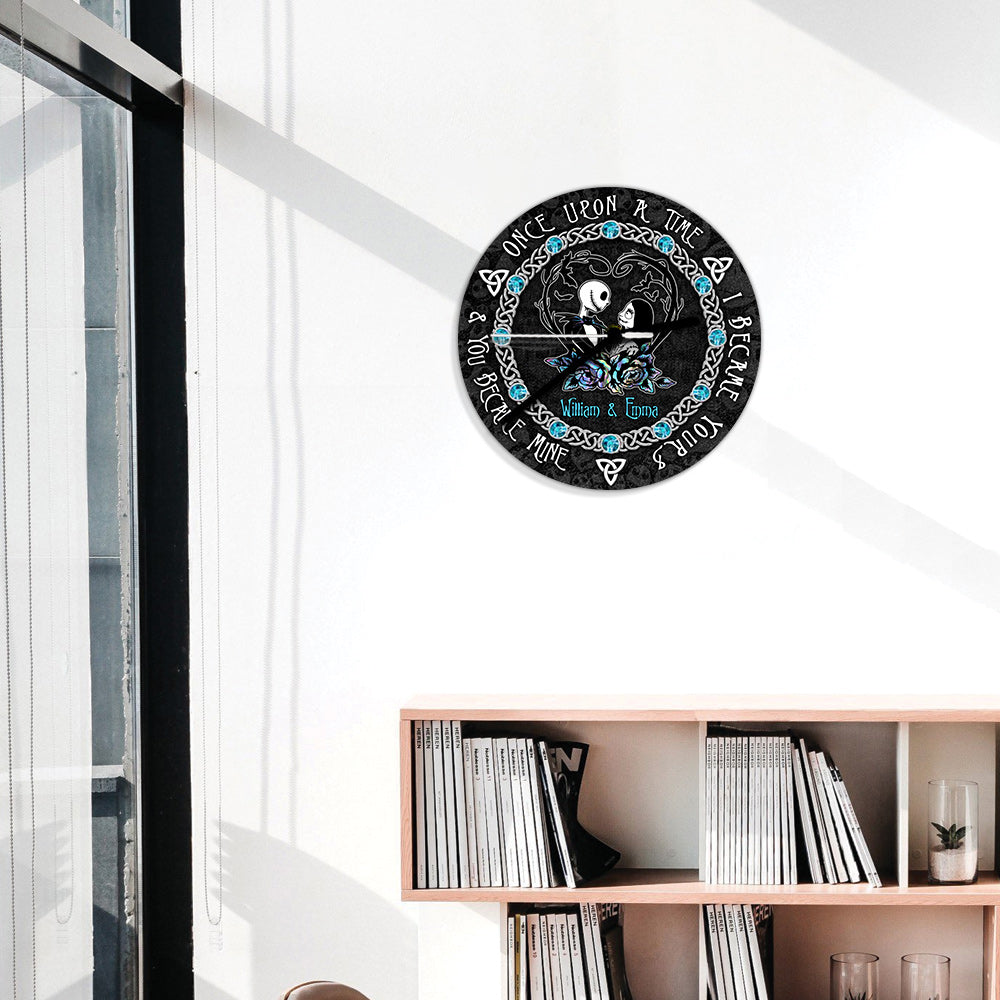 Once Upon A Time I Became Yours - Personalized Nightmare Wall Clock
