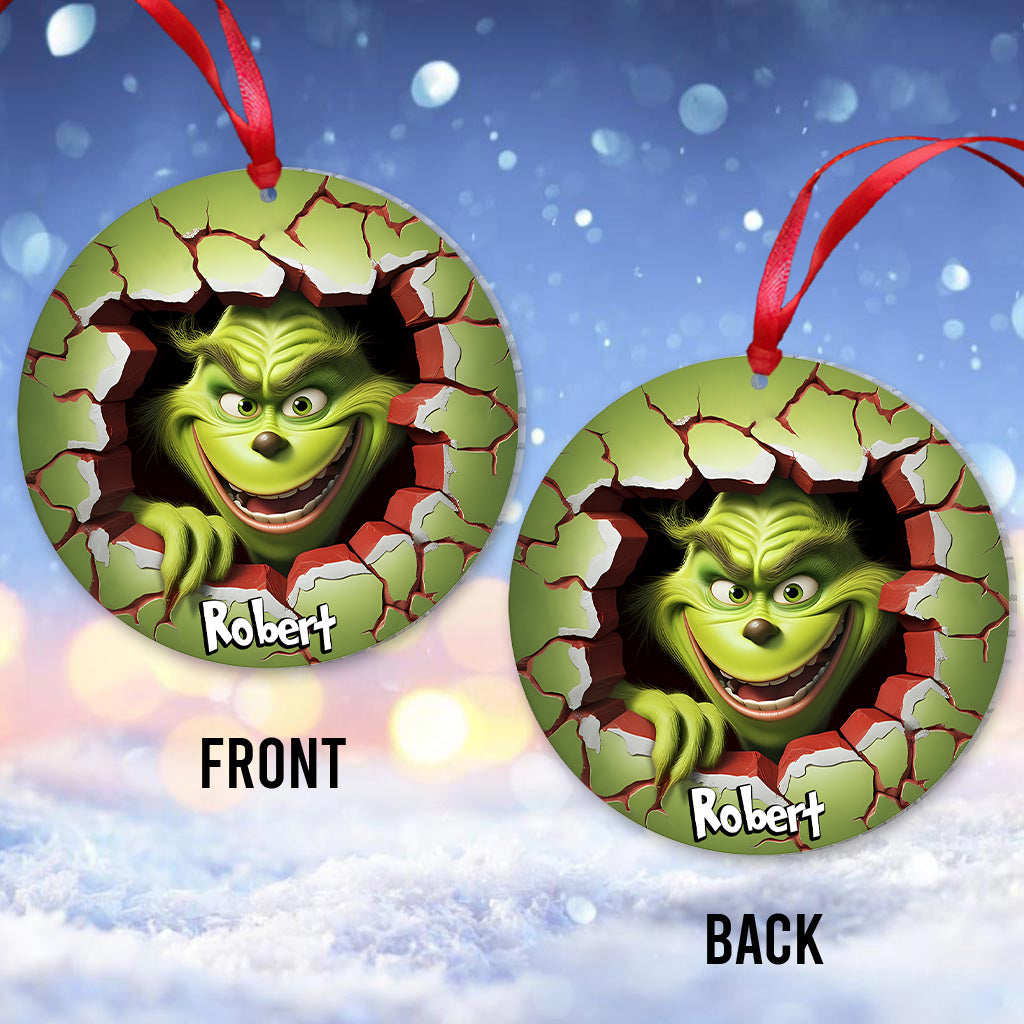 Merry Grinchmas - Personalized Stole Christmas Ornament
