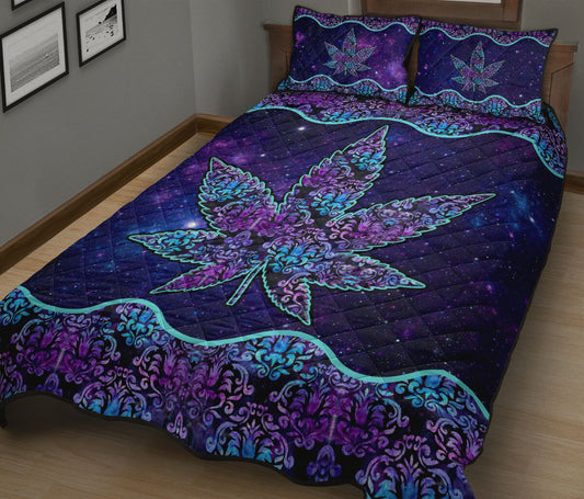 Blue And Purple Mandala - Weed Quilt Set 0822