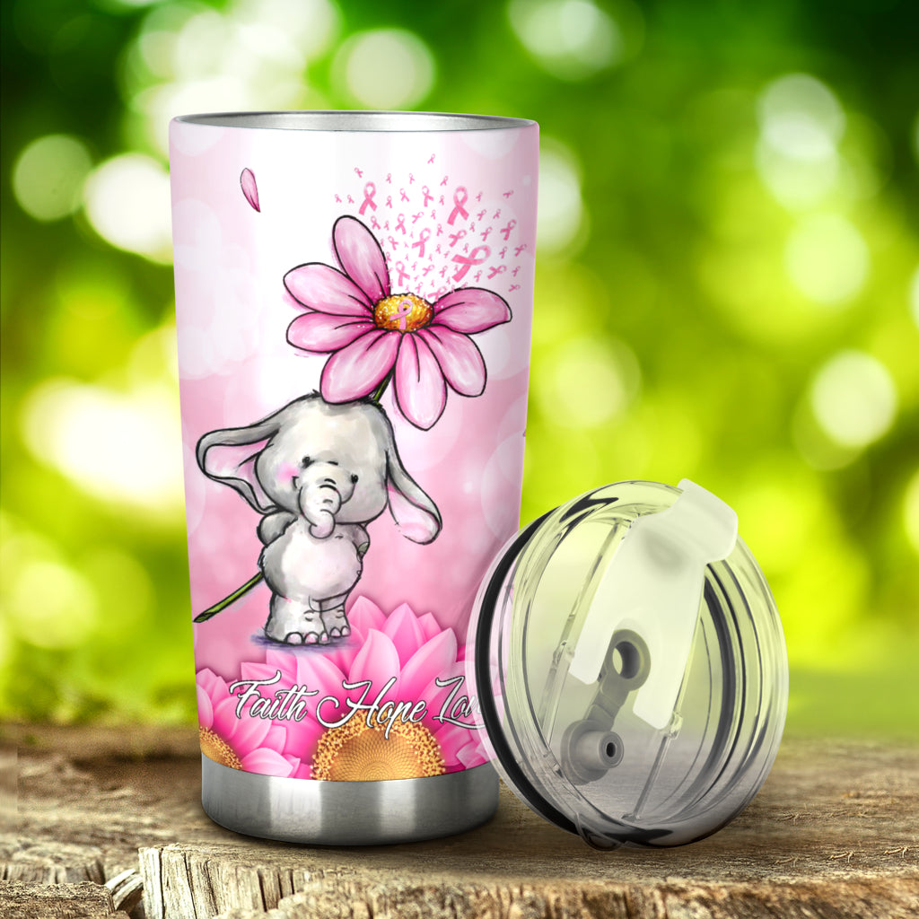 Hope For A Cure Breast Cancer Awareness Tumbler 0622