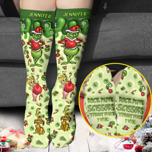 Rock Paper Scissors - Personalized Nightmare Socks