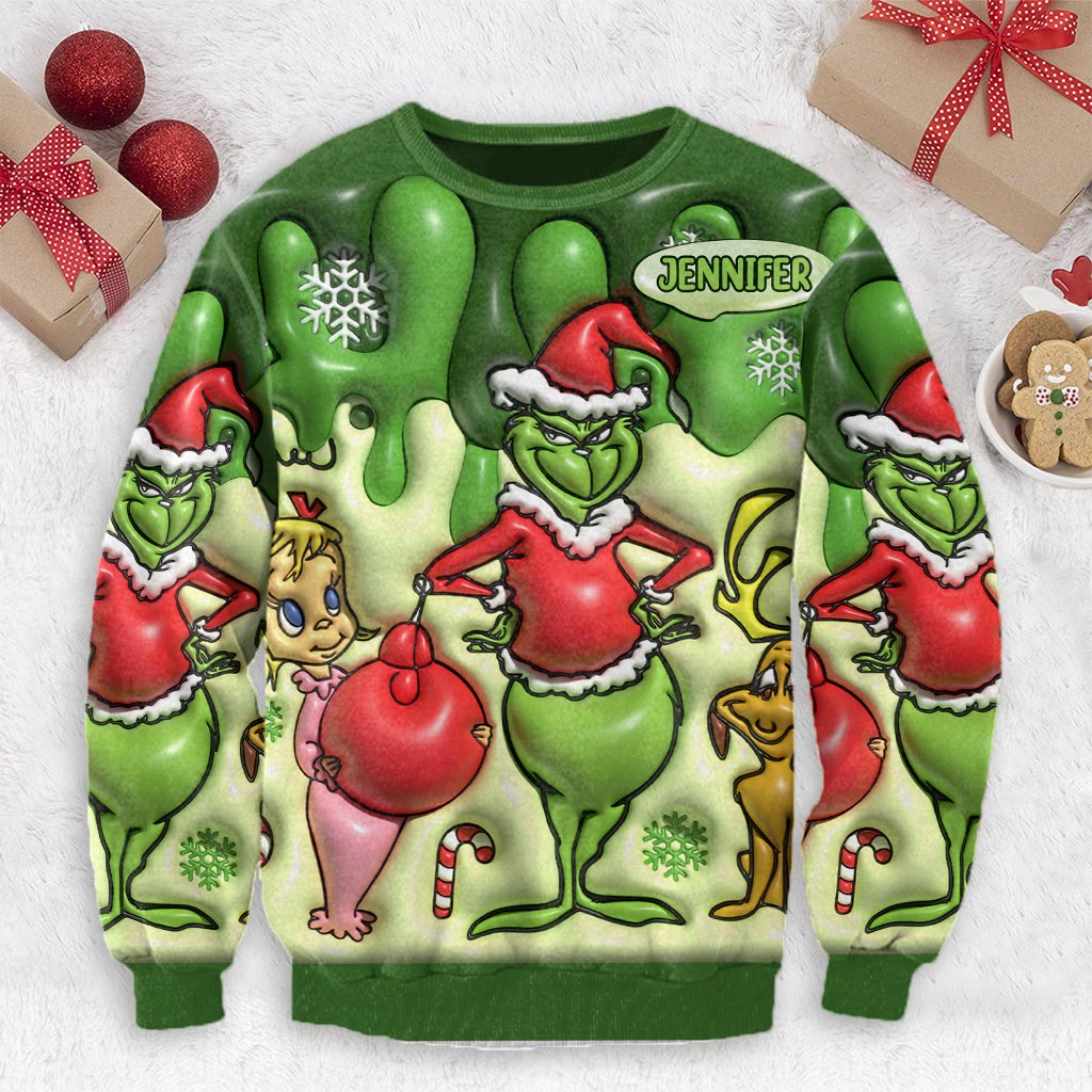 Merry Christmas - Personalized Stole Christmas Ugly Sweater