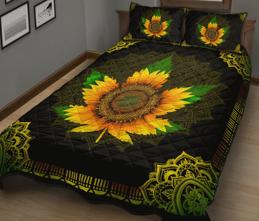 Sunflower Leaf - Weed Quilt Set 0822