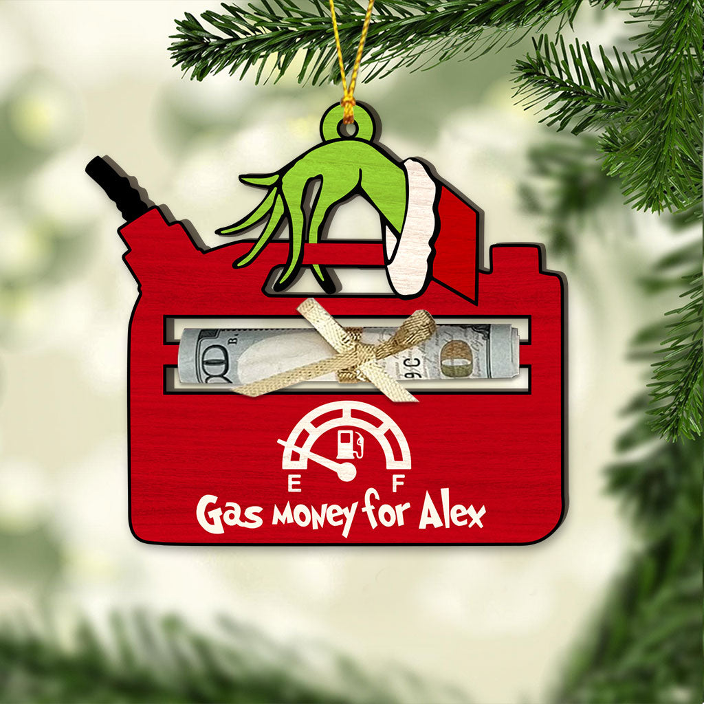 Gas Money Green Mischief - Personalized Stole Christmas Ornament