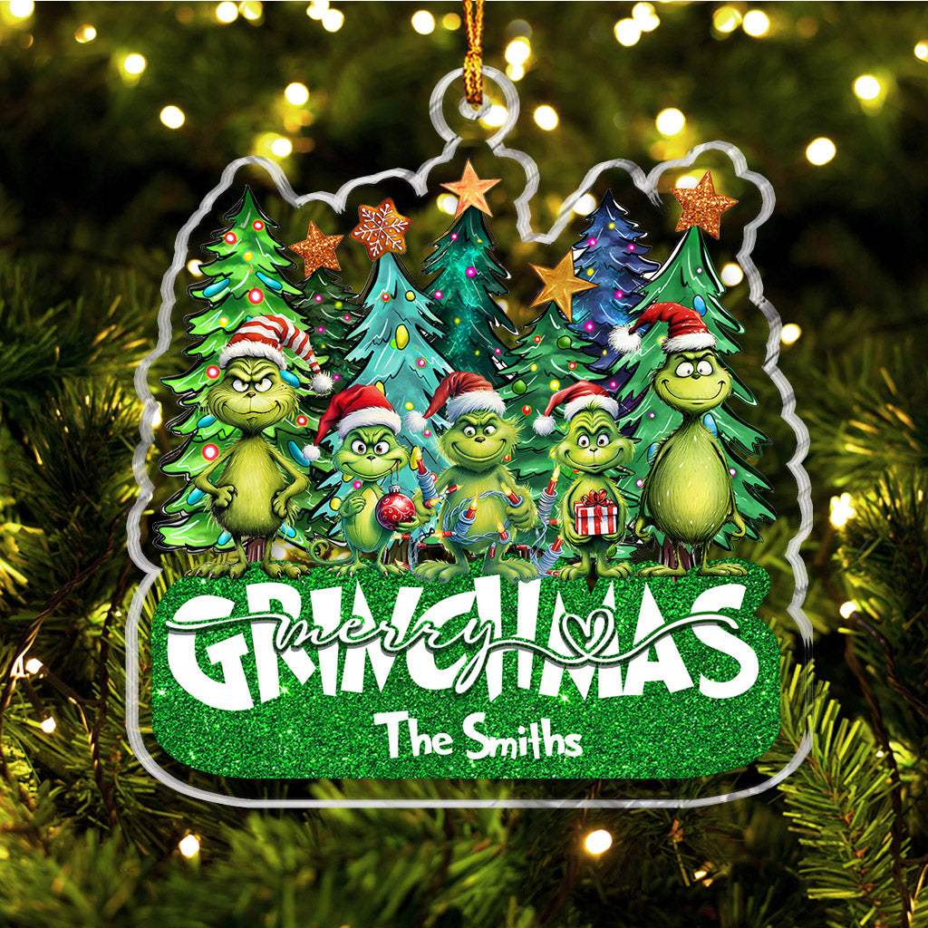 Merry Grinchmas - Personalized Stole Christmas Ornament