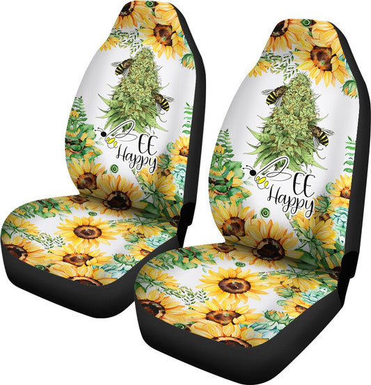 Bee Happy - Weed Seat Covers 0822
