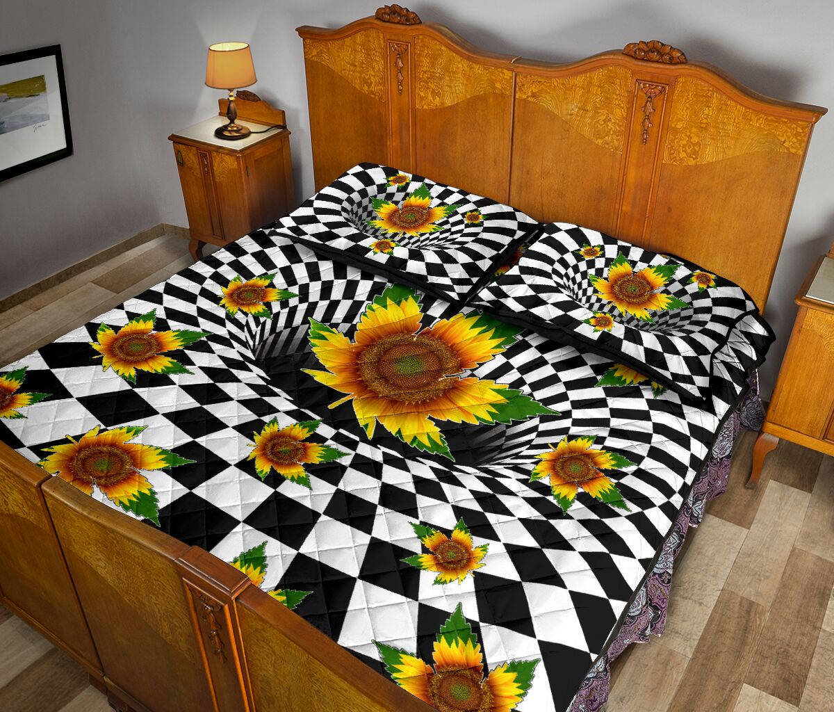3D Sunflower - Weed Quilt Set 0822