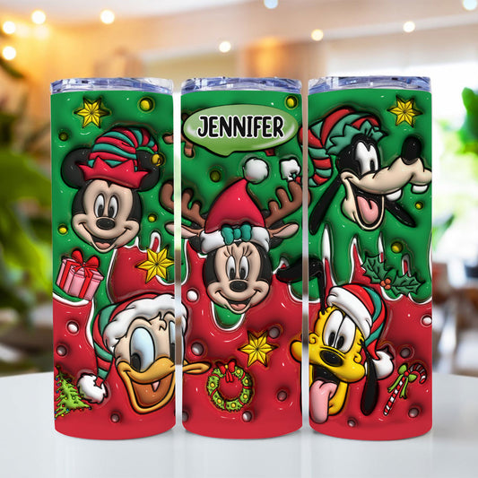 Christmas Is Coming - Personalized Mouse Skinny Tumbler