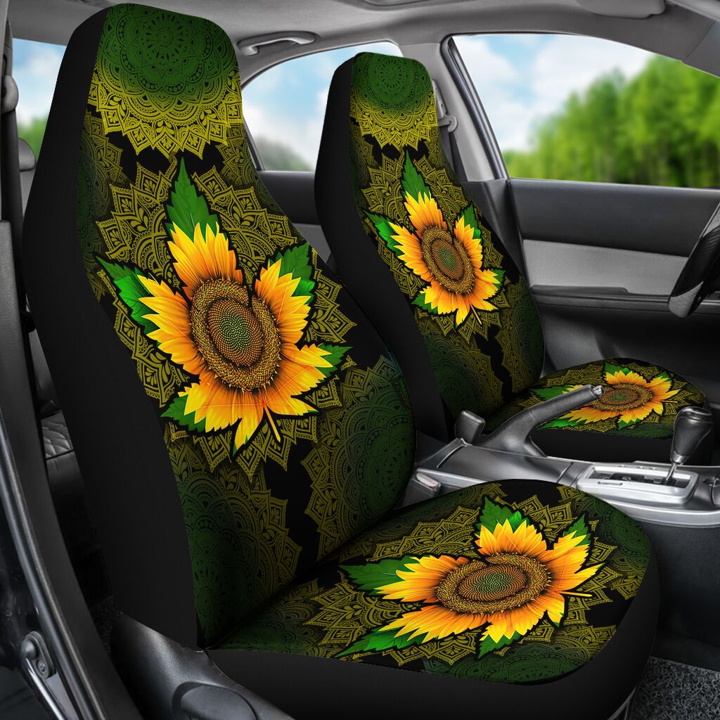 Sunflower Mandala - Weed Seat Covers 0822