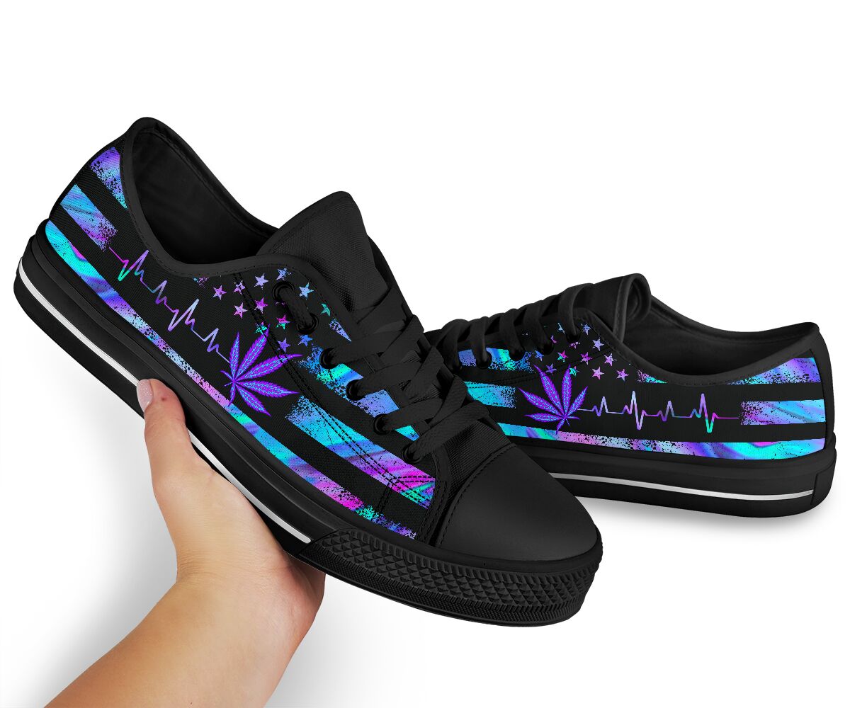 American Heart Beat - Weed Low Top Shoes 0822