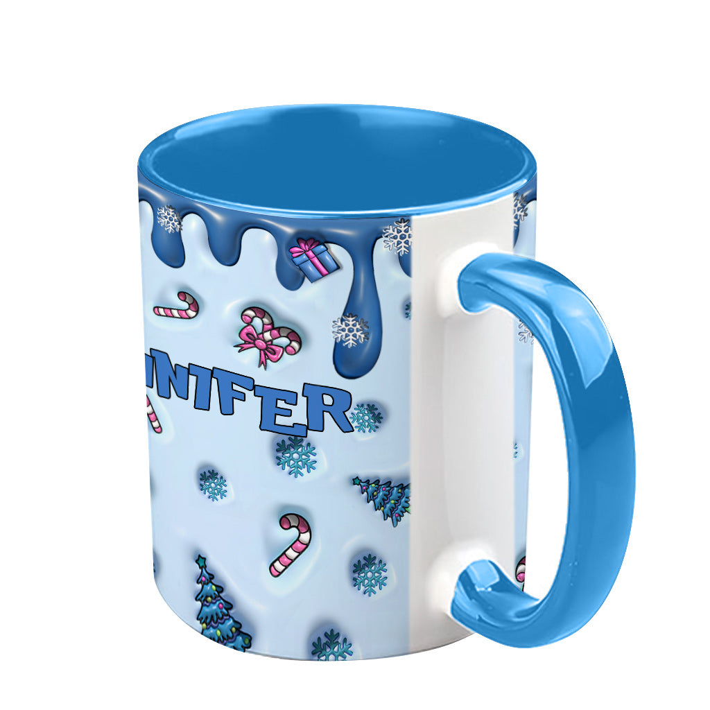 Ohana Merry Stitchmas - Personalized Ohana Accent Mug