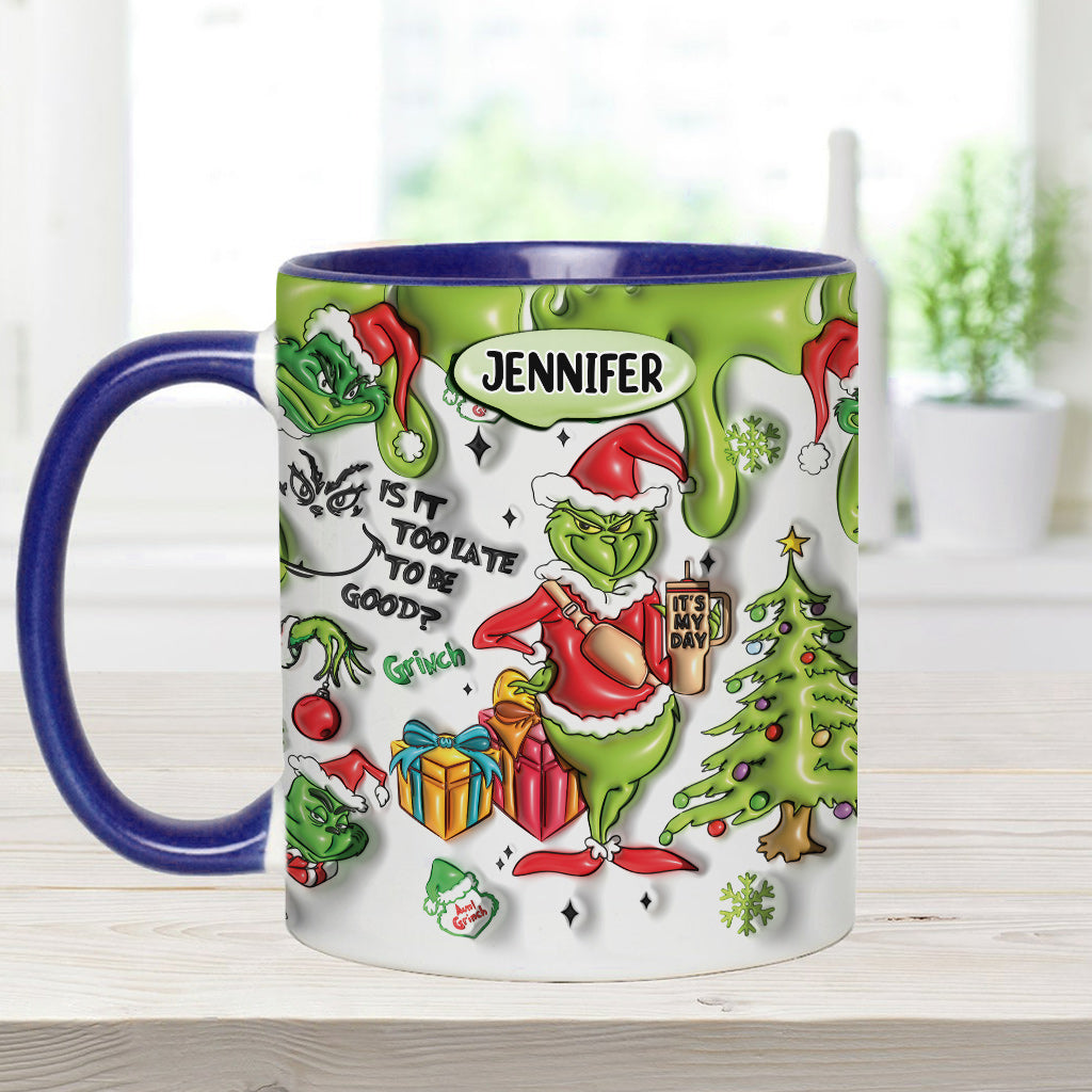 Is It Too Late To Be Good - Personalized Stole Christmas Accent Mug