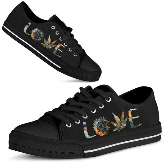 Love 420 Sunflower - Weed Low Top Shoes 0822