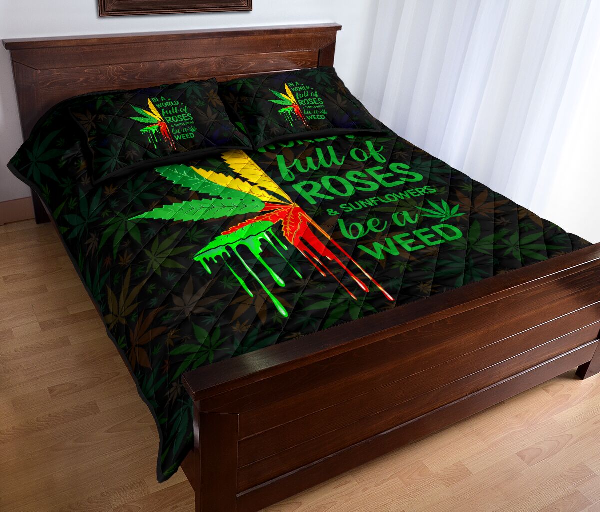 In A World Full Of Roses - Weed Quilt Set 0822