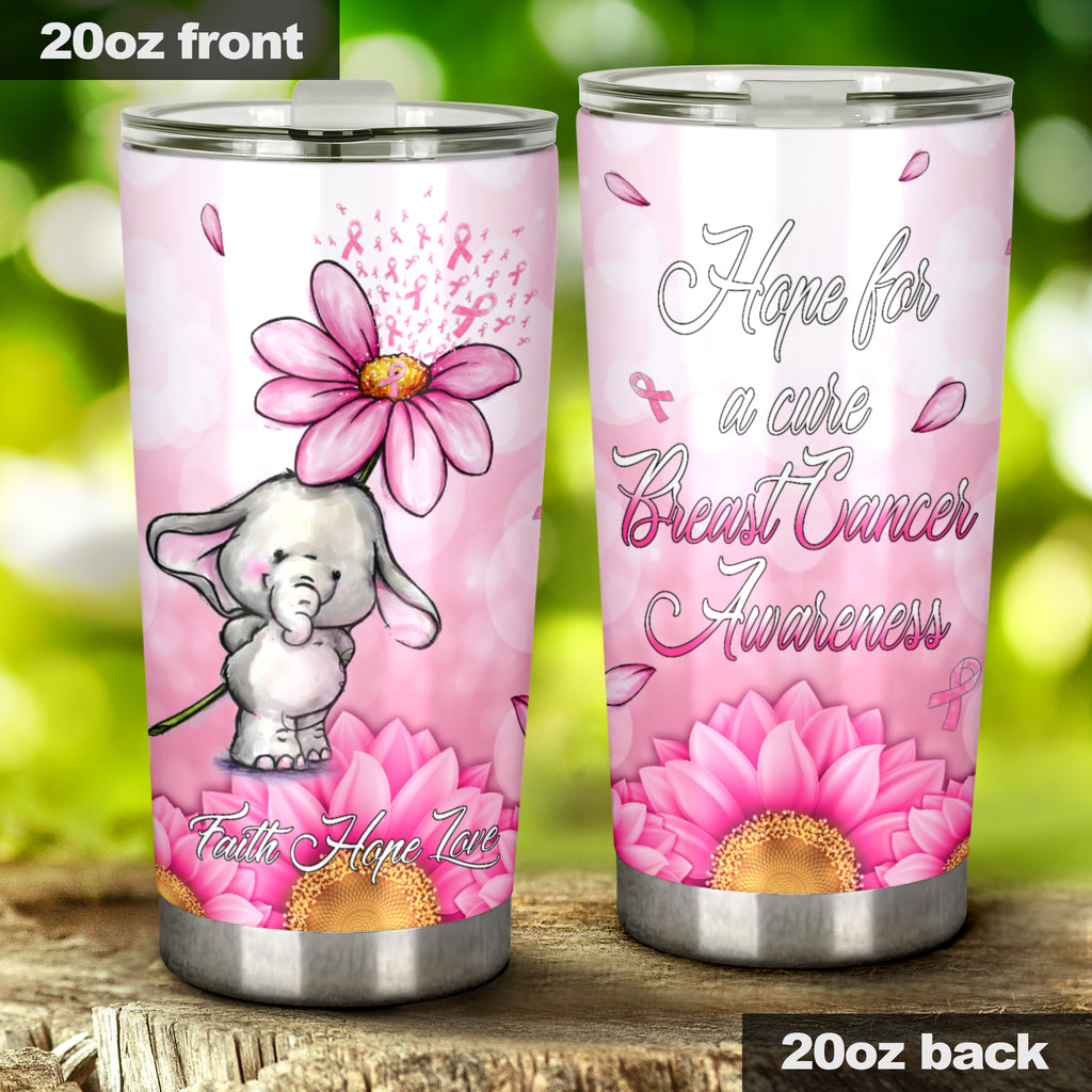 Hope For A Cure Breast Cancer Awareness Tumbler 0622
