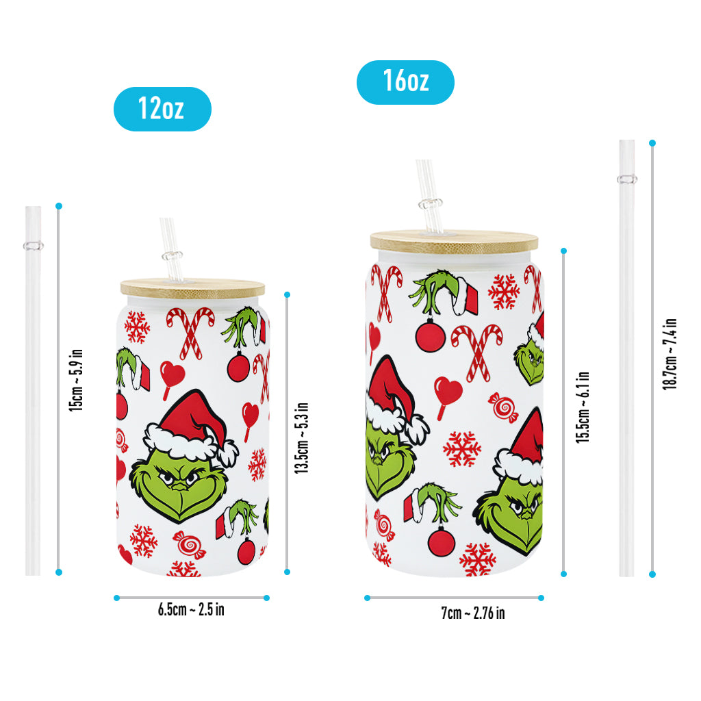 Merry Christmas - Stole Christmas Can Glass