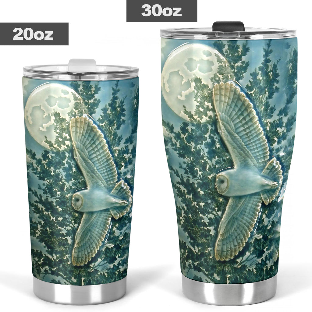 Majestic Owl Ceramic Print Owl Tumbler 0622