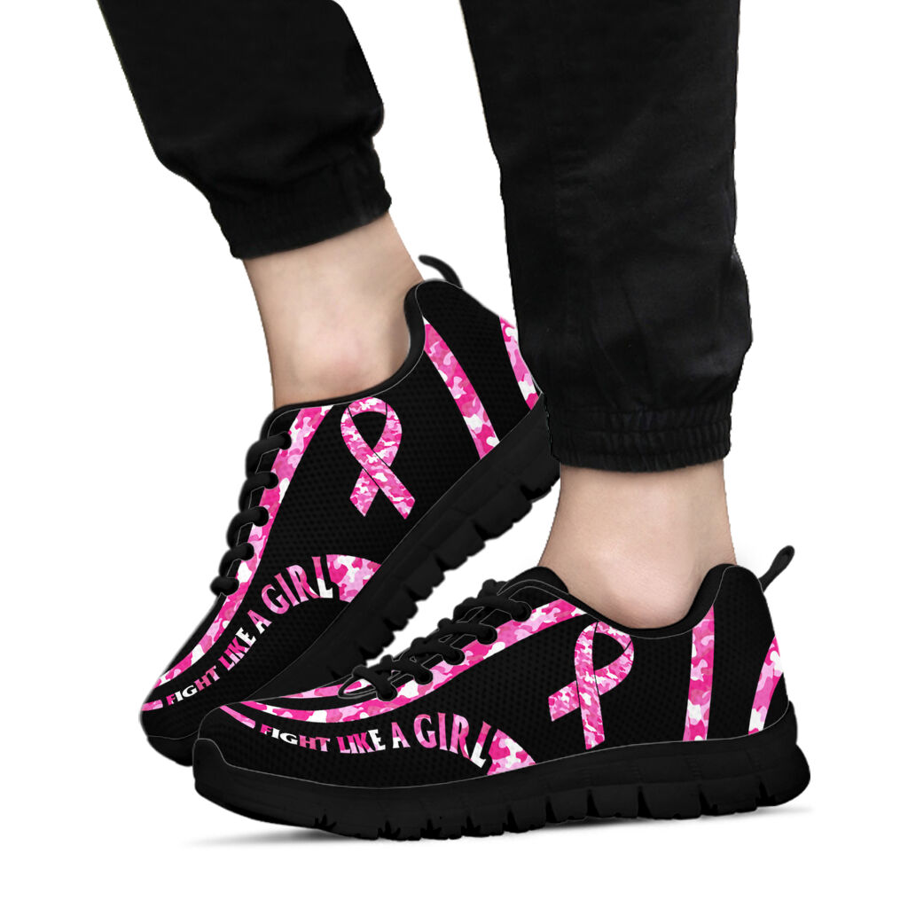 Fight Like A Girl Breast Cancer Awareness Sneakers 0622
